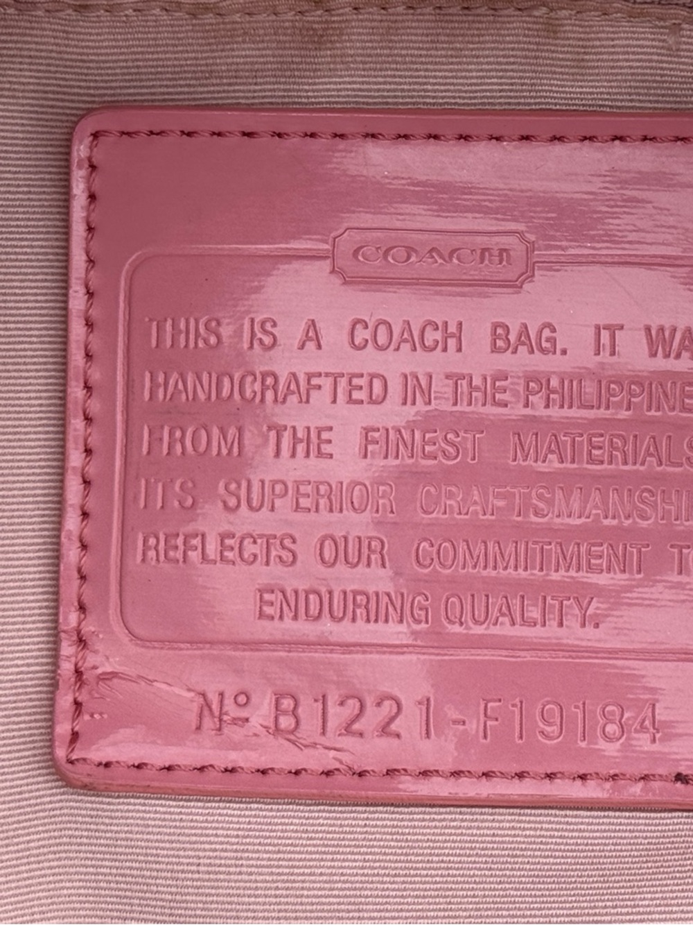 Coach Multicolor Circle Print Tote with Pink Trim and Handles - Picture 5 of 6